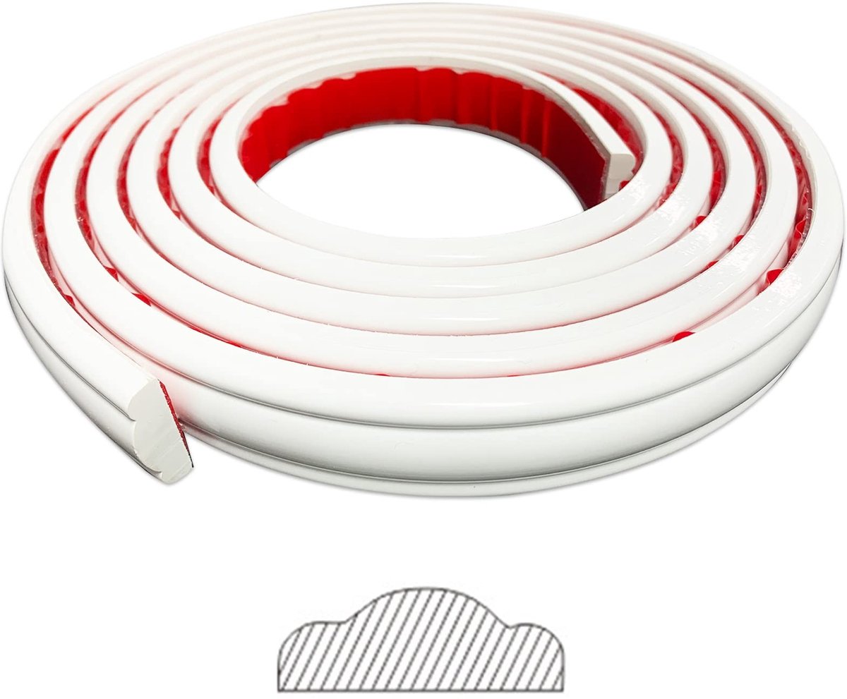 Dailygoods- Paneellijst Wit - Zelfklevende Wanddecoratie - PVC Molding Trim - 3 m x 2,7 cm - Eenvoudige Doe-Het-Zelf Installatie - 3-in-1 Gietrand