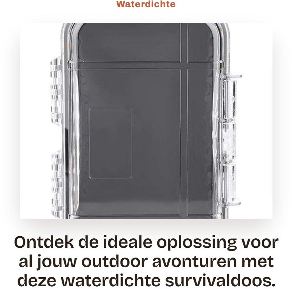 Dailygoods- Opbergdoos Waterdicht - Schokbestendig - Multifunctioneel - Afneembaar Rubber - Roestvrij Staal - Compact en Lichtgewicht - Opbergcontainer