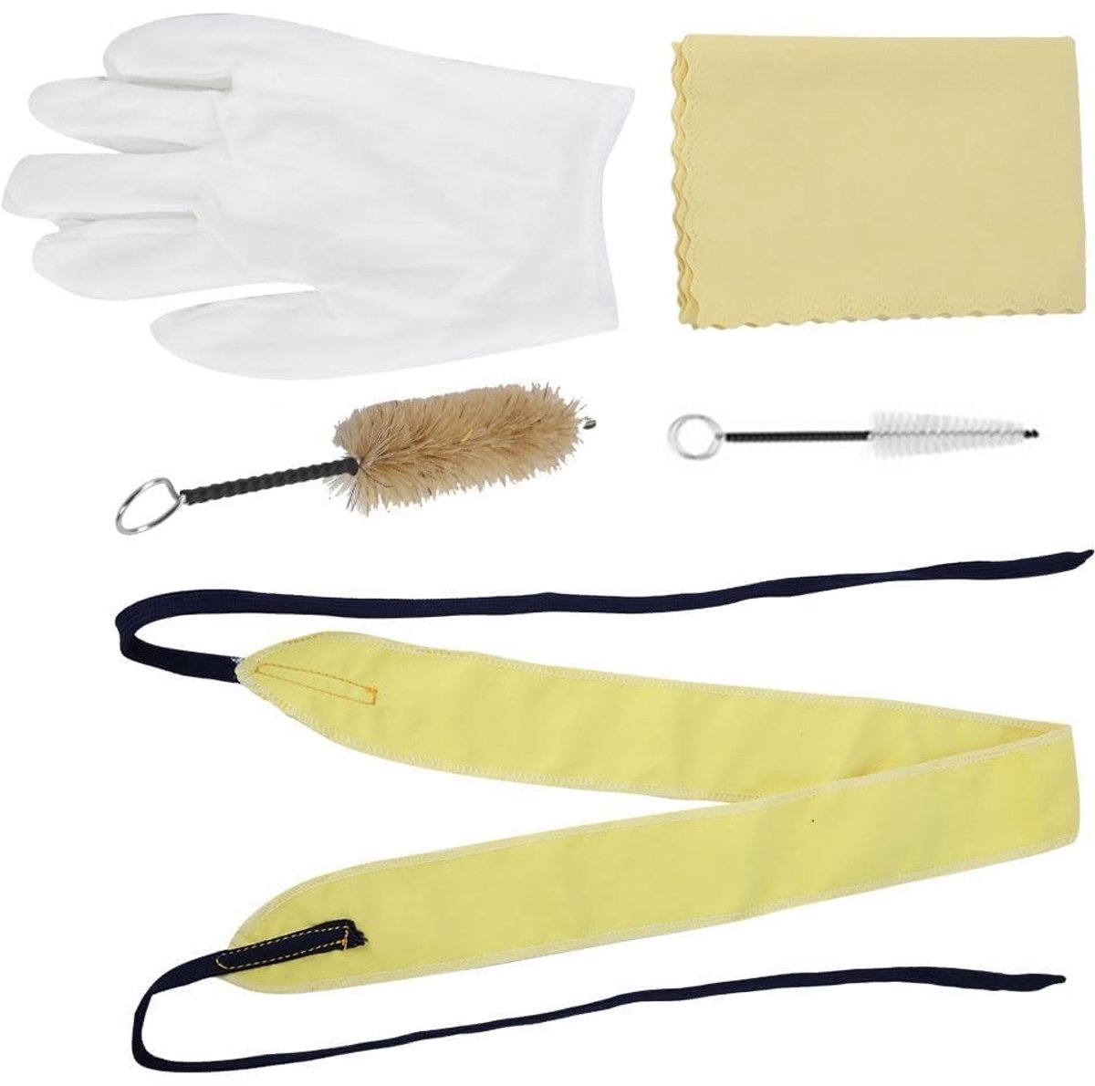Dailygoods- Trompetreinigingsborstelset - Flexibele Borstelset - Reinigingsdoekjes - Handschoenen - Onderhoudsset - Duurzaam Materiaal