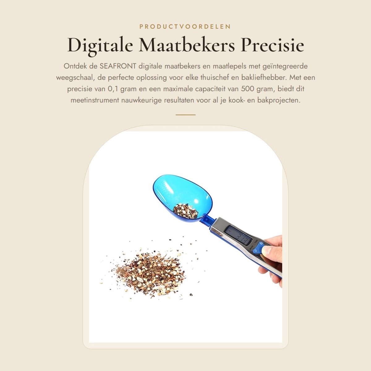 Dailygoods- Keukenweegschaal 500 g 0,1 g Precisie - Digitale Maatbeker - Maatlepels - Meetinstrument - Oplaadbaar - Digitale Weegschaal