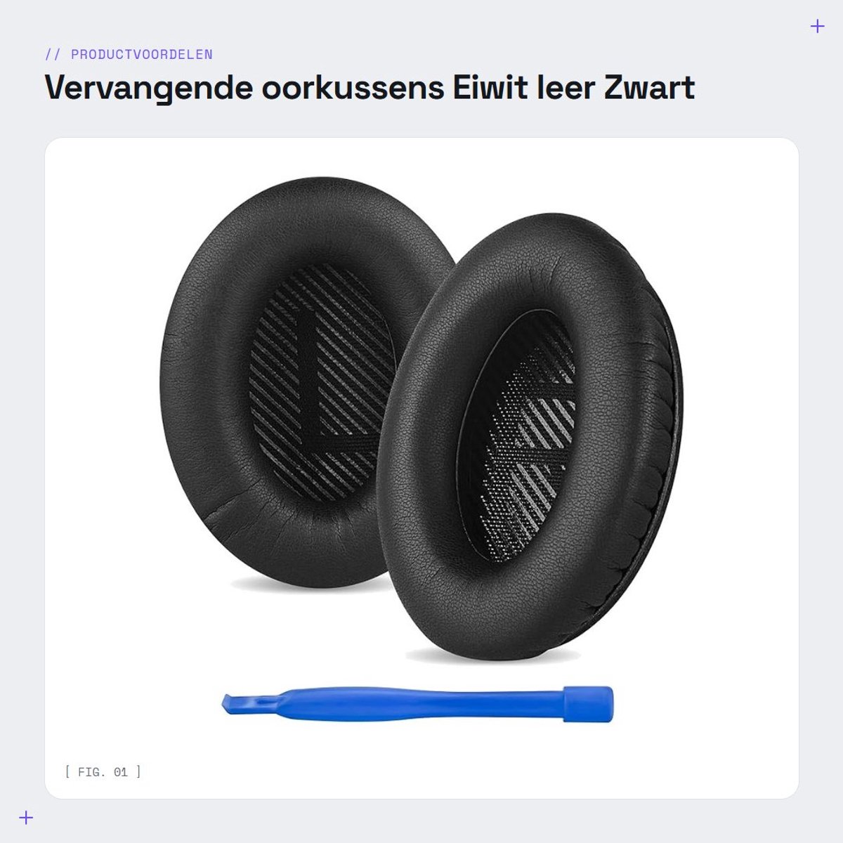 Dailygoods - Vervangende oorkussens - Eiwit leer - Zwart - Hoofdtelefoon oorkussens - Comfortabel en duurzaam - Geschikt voor Srhythm NC25/NC25 Pro