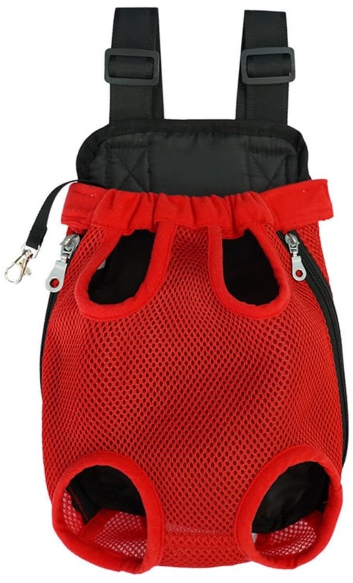Dailygoods- Hondendrager Verstelbaar - Rugzak voor Huisdieren - Voorgerichte Drager - Nylon Mesh - Handsfree met Staartgat - Geschikt voor 2-7 kg - Huisdierdrager