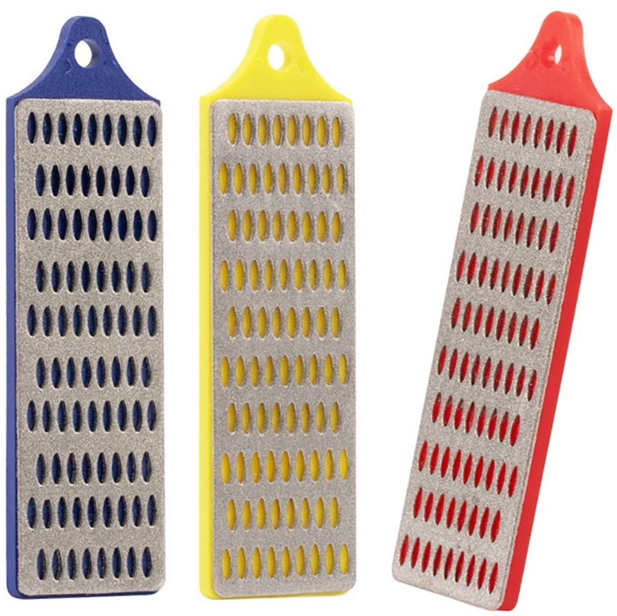 Dailygoods- Slijpen Steen 3-delige Diamant Slijpsteenset - Slijpsteen voor Messen - Keukenaccessoire - Hoogwaardig Materiaal - Grof/Middelmatig/Fijn Slijpen