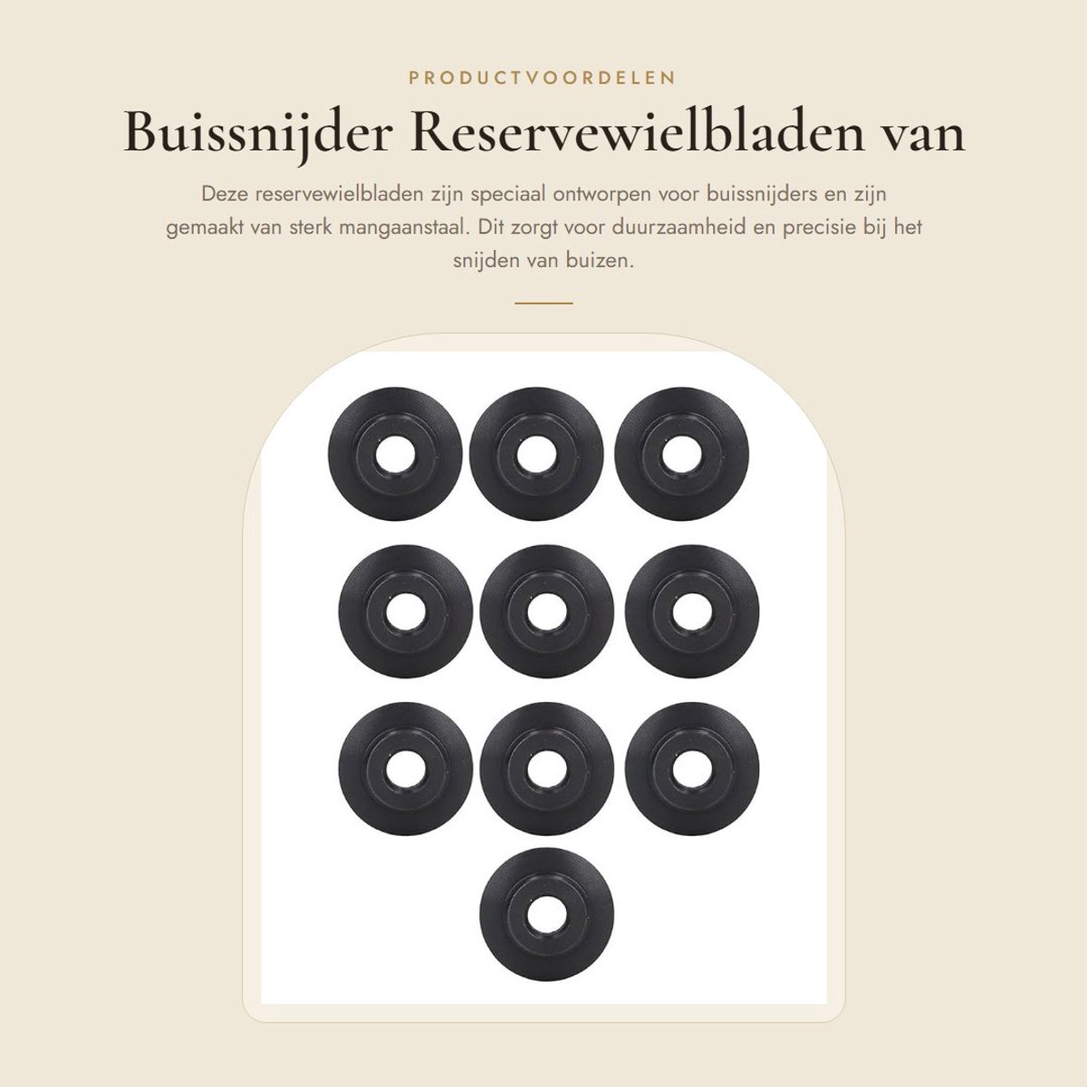 Dailygoods- Buissnijder Wielblad 10st - Mangaanstaal - Ultrathin Ontwerp - Geschikt voor Koper/Messing/Aluminium - Buitendiameter 18 mm - Bladbreedte 6 mm - Snijblad