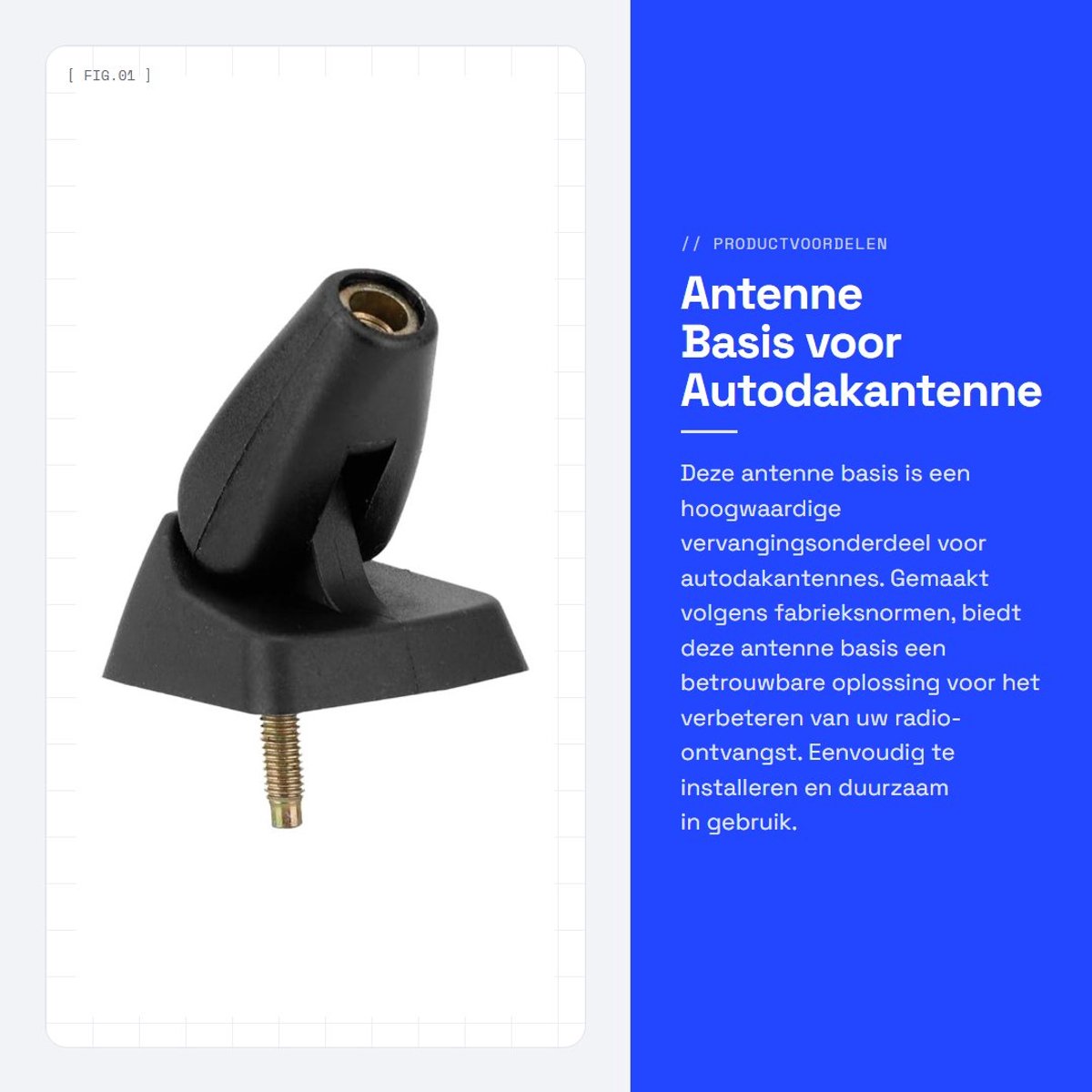 Dailygoods- Antennebasis Gloednieuw - Autodak Antenne - Vervangingsonderdeel - Stevig - Duurzaam - Eenvoudig te installeren - Autodakantenne
