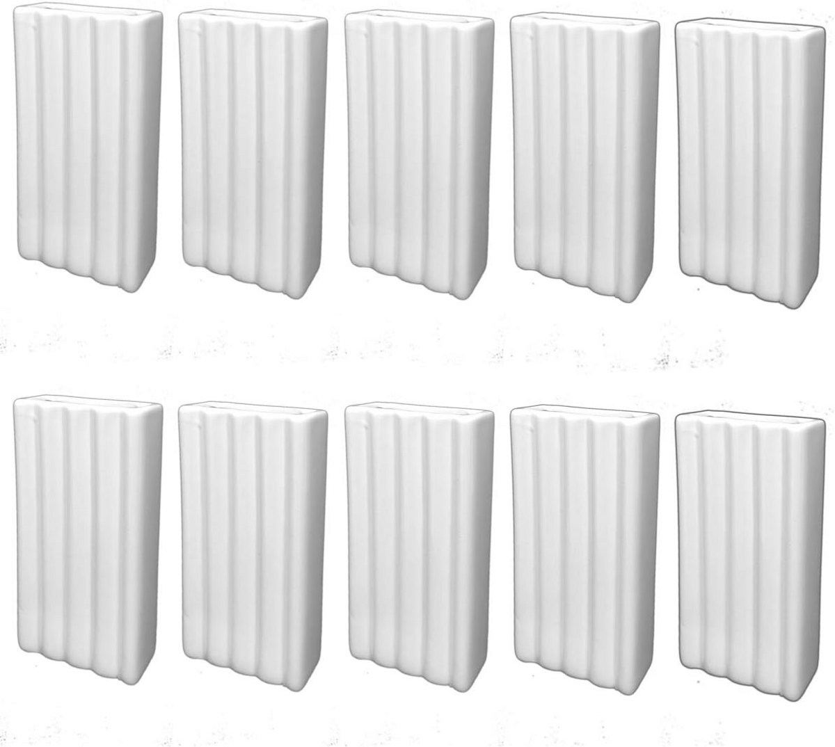 Radiator Humidifier - Water Reservoir - Binnenklimaat Verbeteren - Keramisch Materiaal - 10 Stuks - Wit