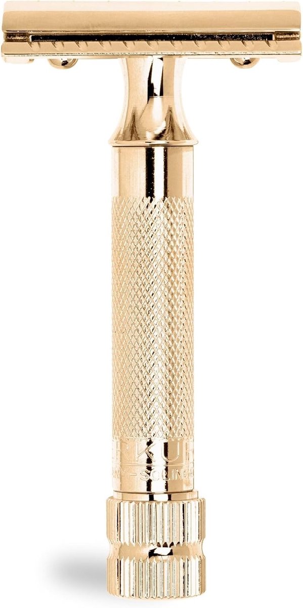 Scheermes - Veiligheidsscheermes - Natte Baardtrim - Gesloten Kam - 81x41x25 mm - Goud