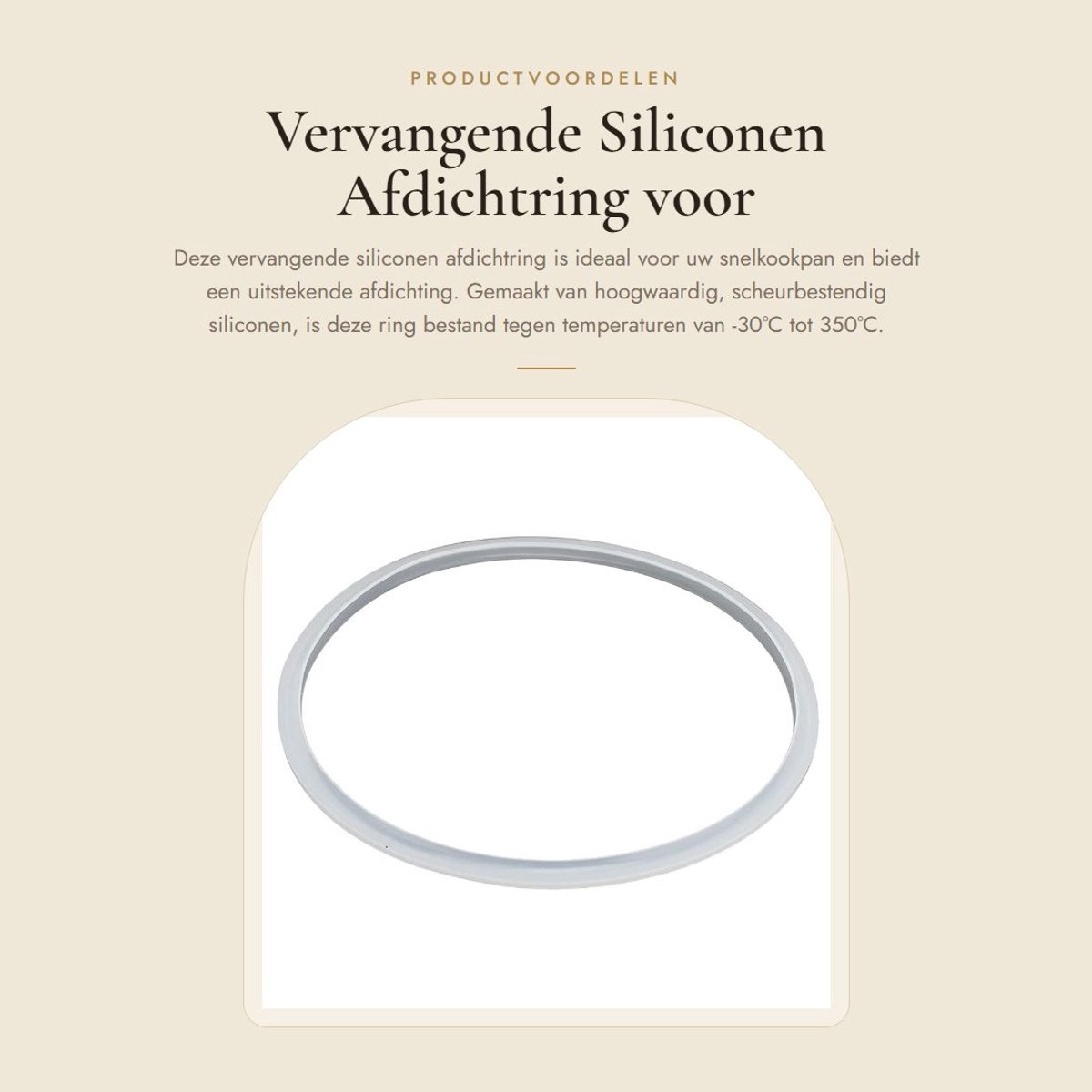 Dailygoods- Afdichtring 20 cm - Vervangende Siliconen Afdichtring - Multifunctionele Keuken Afdichting - Scheurbestendig - Temperatuurtolerantie - Langdurig Gebruik - Drukpan