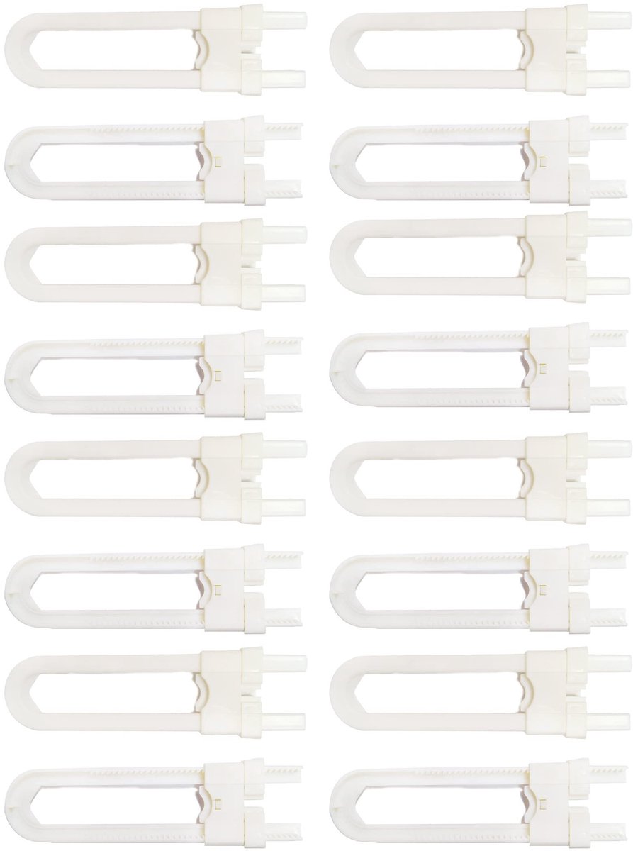 Dailygoods- Schuifslot U-vorm - Kastsloten - Kinderveiligheid - Babyproof - Handgrepen - 8 Pack - Kastslot