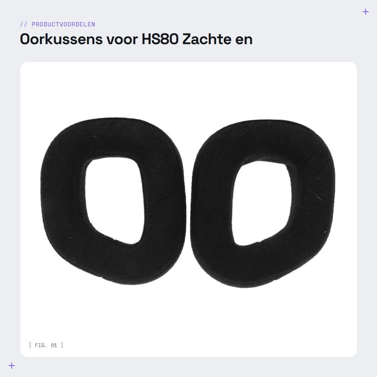 Dailygoods- Oorkussens Zacht en Ademend - Vervangende Oorkussencup - Compatibel met HS80 - Flexibel en Duurzaam - Flanel/Spons Materiaal - Hoofdtelefoon Oorkussens