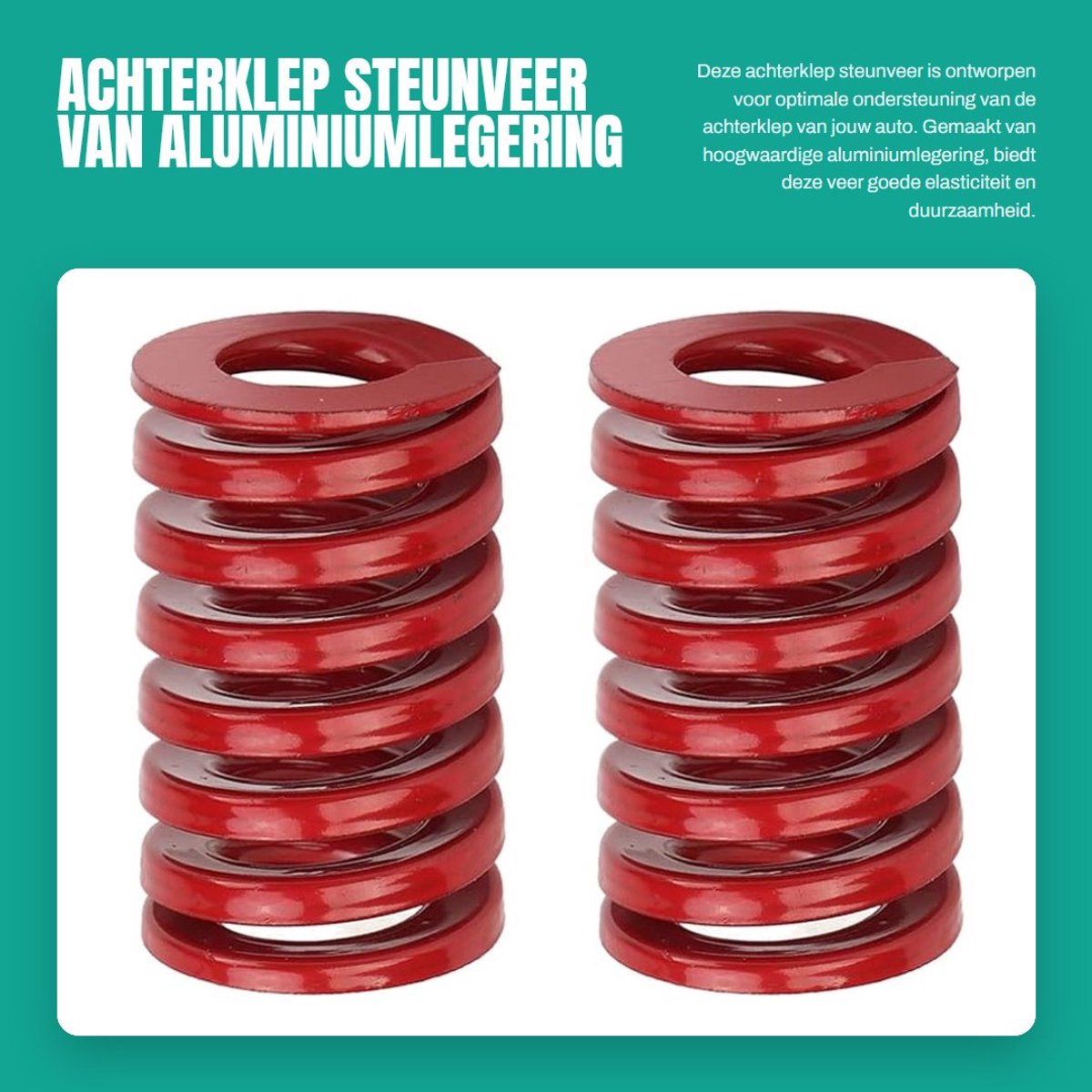 Dailygoods- Kofferbakschokdemper Goede Elasticiteit - Achterklepsteunveer - Aluminiumlegering - Vervanging voor Model 3 2017-2020 - 2 Stuks - Buitendiameter 25 mm. - Achterklepveer