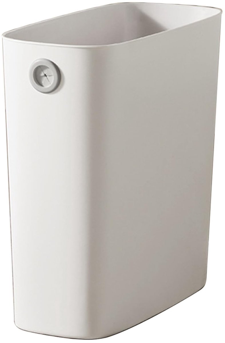 Dailygoods- Afvalbak Slim - 28 x 27 x 13 cm - PP/TPR kunststof - Ruimtebesparend - Voor badkamer/keuken - Onderhoudsvriendelijk - Prullenbak