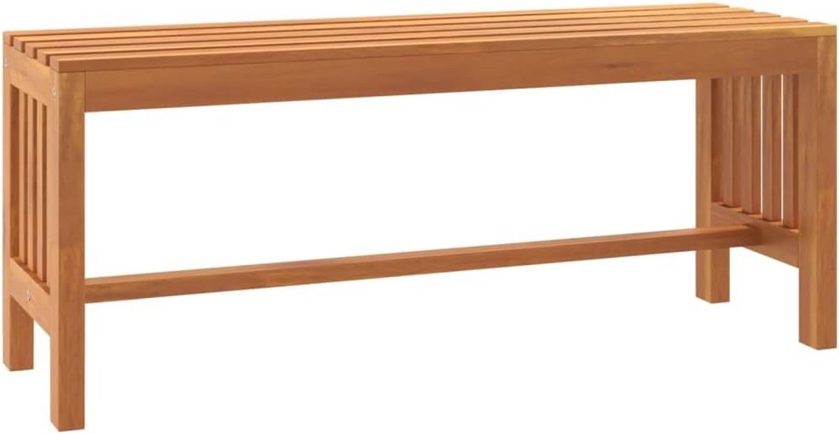 Houten Tuinbank - Buitenbank Zitbank - Ontspannen Buiten - Massief Eucalyptus - 110 cm - Houtkleurig