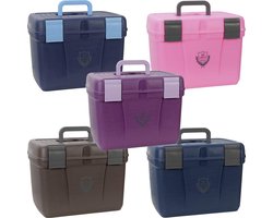 Poetsbox Paard - Verzorgingskist - Paardenverzorging - Draagbaar Ontwerp - 41 x 26 x 24 cm - Lila