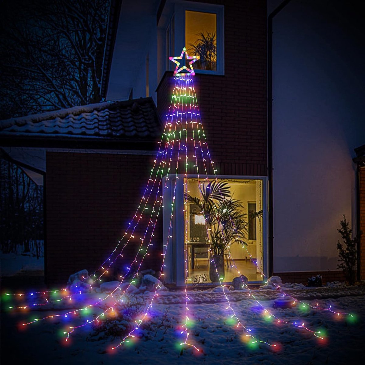 LED Slinger - Lichtsnoer Decoratie - Feestelijke Verlichting - 8 Lichtstanden - 320 Lampjes - Multicolor