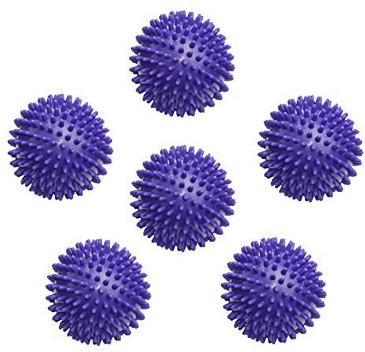Massage Ballen Set - Hedgehog Ballen - Ontspanning Lichaam - Bevordert Bloedsomloop - 6 Stuks 9 cm - Paars