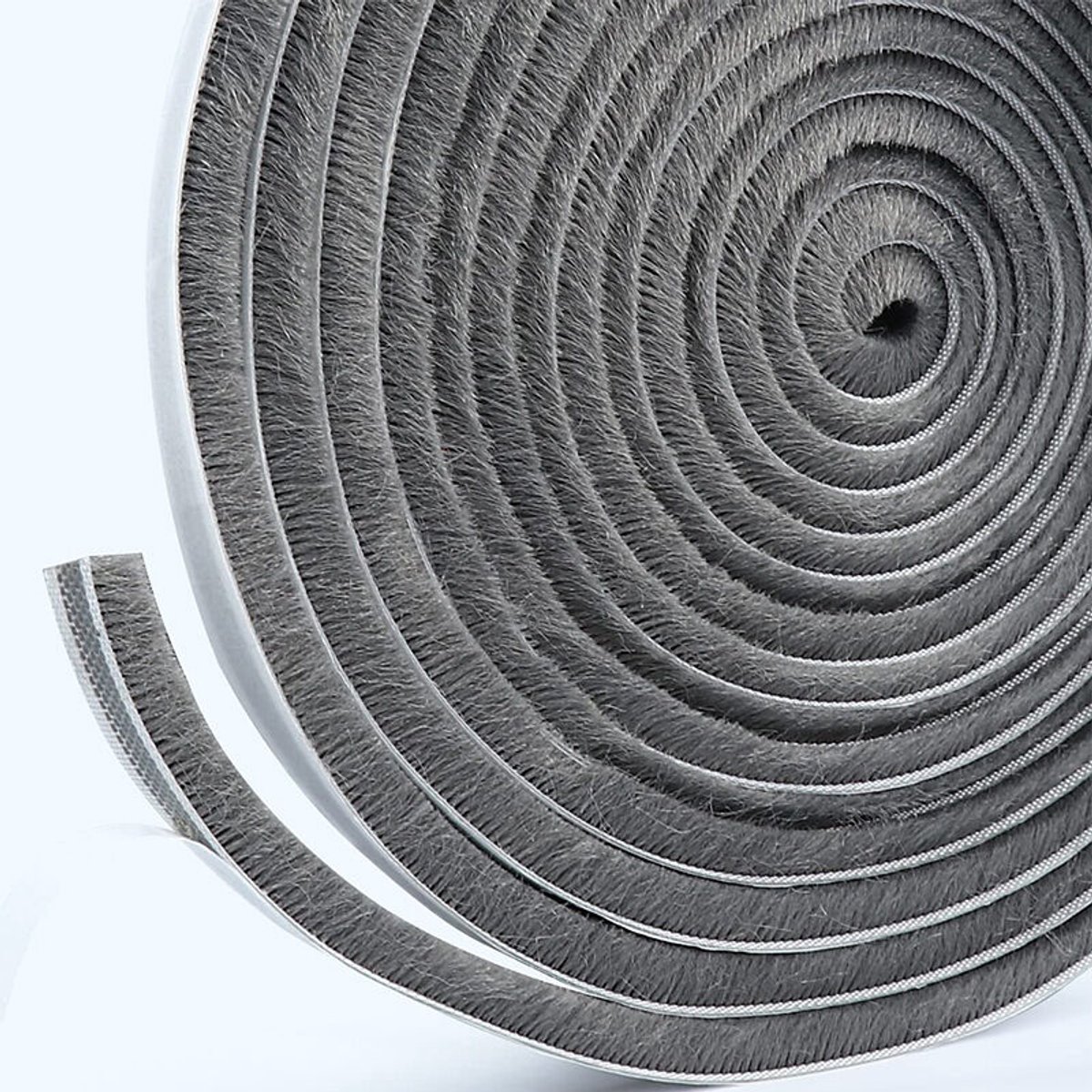 Zelfklevende, waterdichte vilten borstelstrip Geschikt voor schuifdeuren, 10 meter lang.