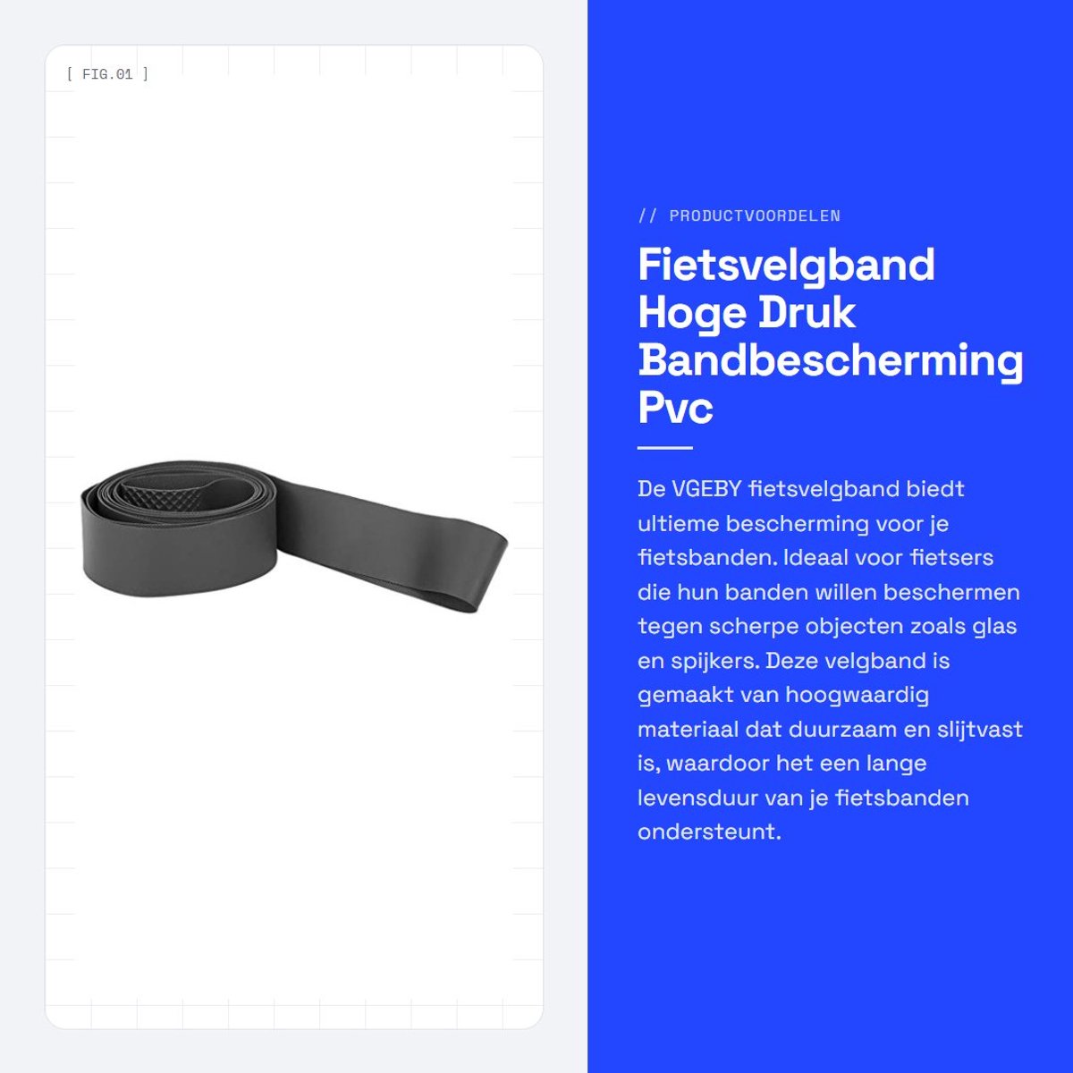 Dailygoods- Fietsvelgband hoge druk - Lekbestendige Gordelbescherming - 26 Inch - Duurzaam - Slijtvast - Eenvoudig te installeren - Bandenbescherming