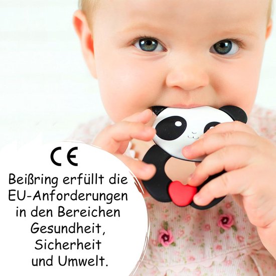 Bijtring voor baby's - Verkoelend bijtspeelgoed van BPA-vrije silicone - Teething Toy met beren-design - Veilig en zacht speelgoed voor baby's van Merkloos — afbeelding 4