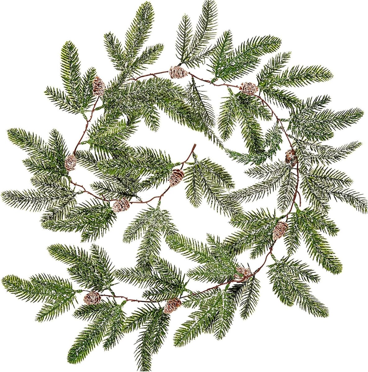Allecto Plus - Kerstslinger met dennenappels voor kerstdecoratie en handgemaakte creaties