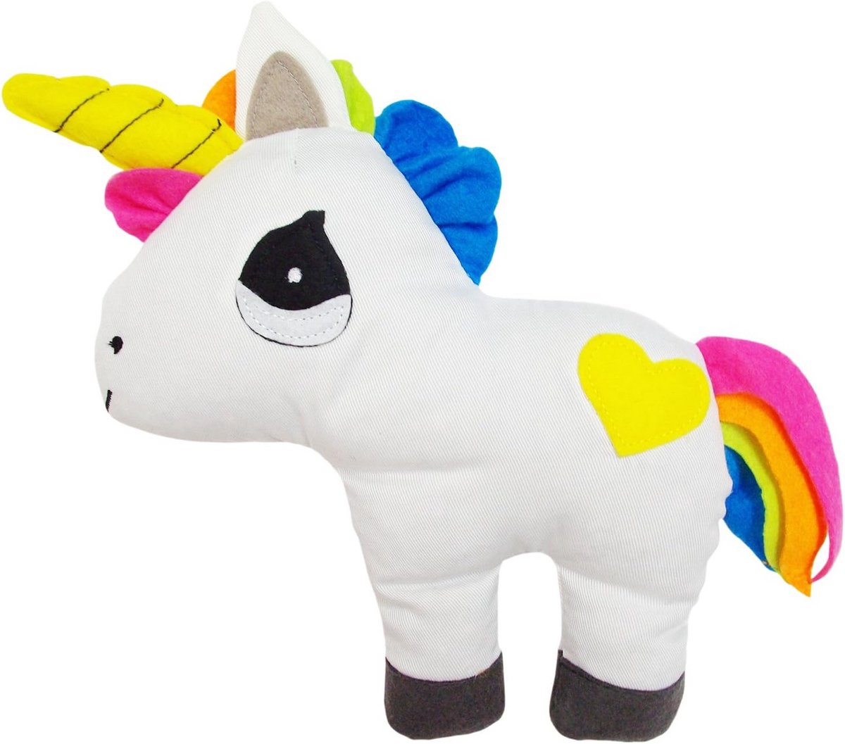 Eenhoorn Handpop - Knuffel Deken - Kinderspel - Zacht Stof - 23 cm - Meerkleurig