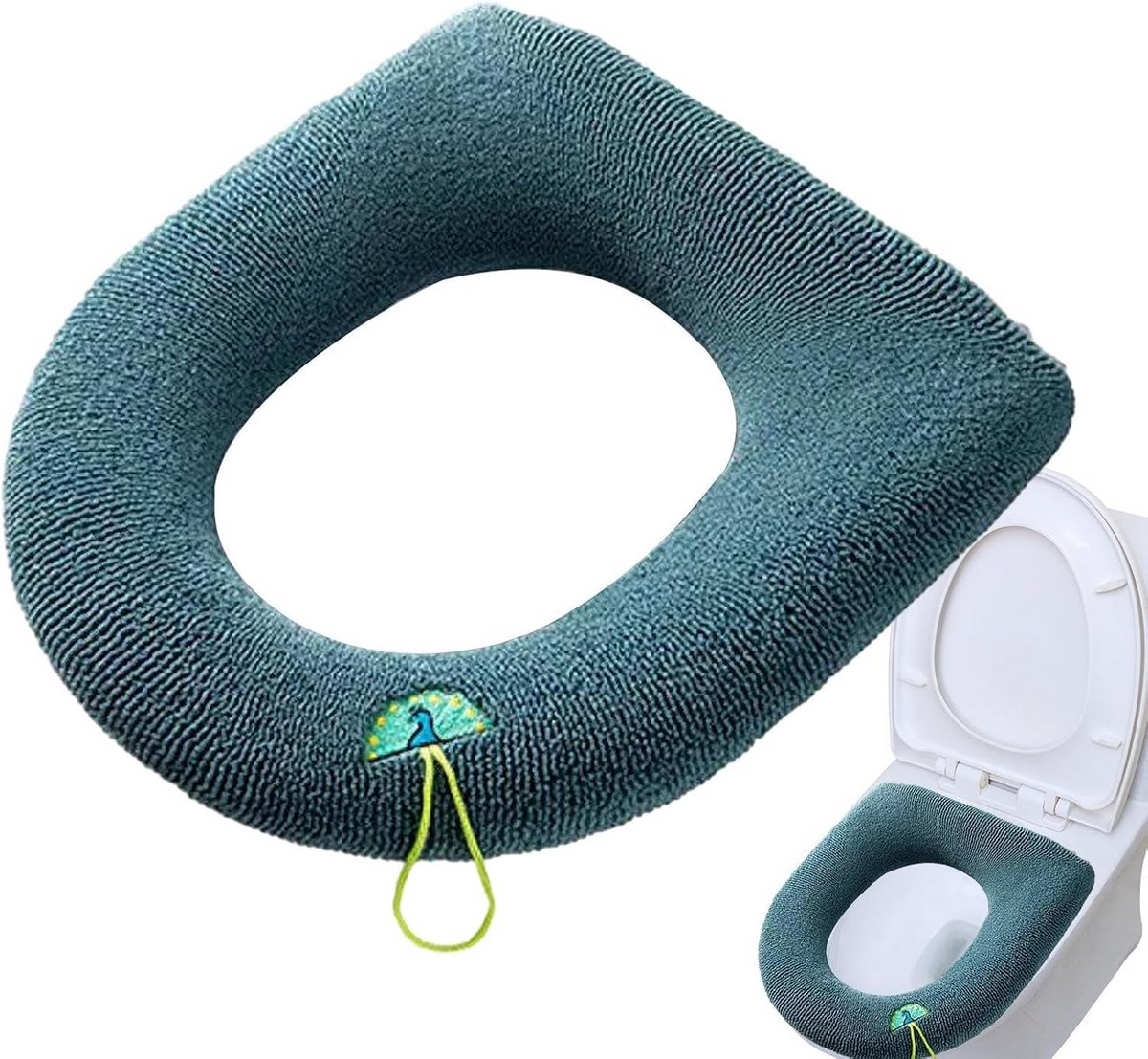 Wc-brilhoes - Toiletkussen - Comfort Verhogen - Met Handvat - Diameter 31cm - Grijs