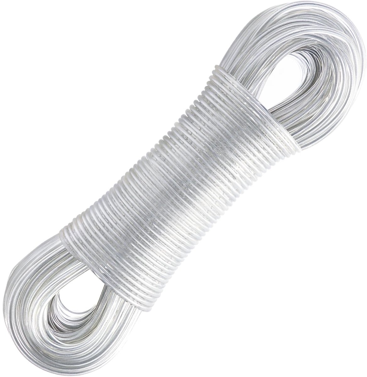 Dailygoods- Waslijn 30 m - Stalen kern - Zware belasting - Roestvrij - Waterdicht - Draagvermogen 220 kg - Wasdraad