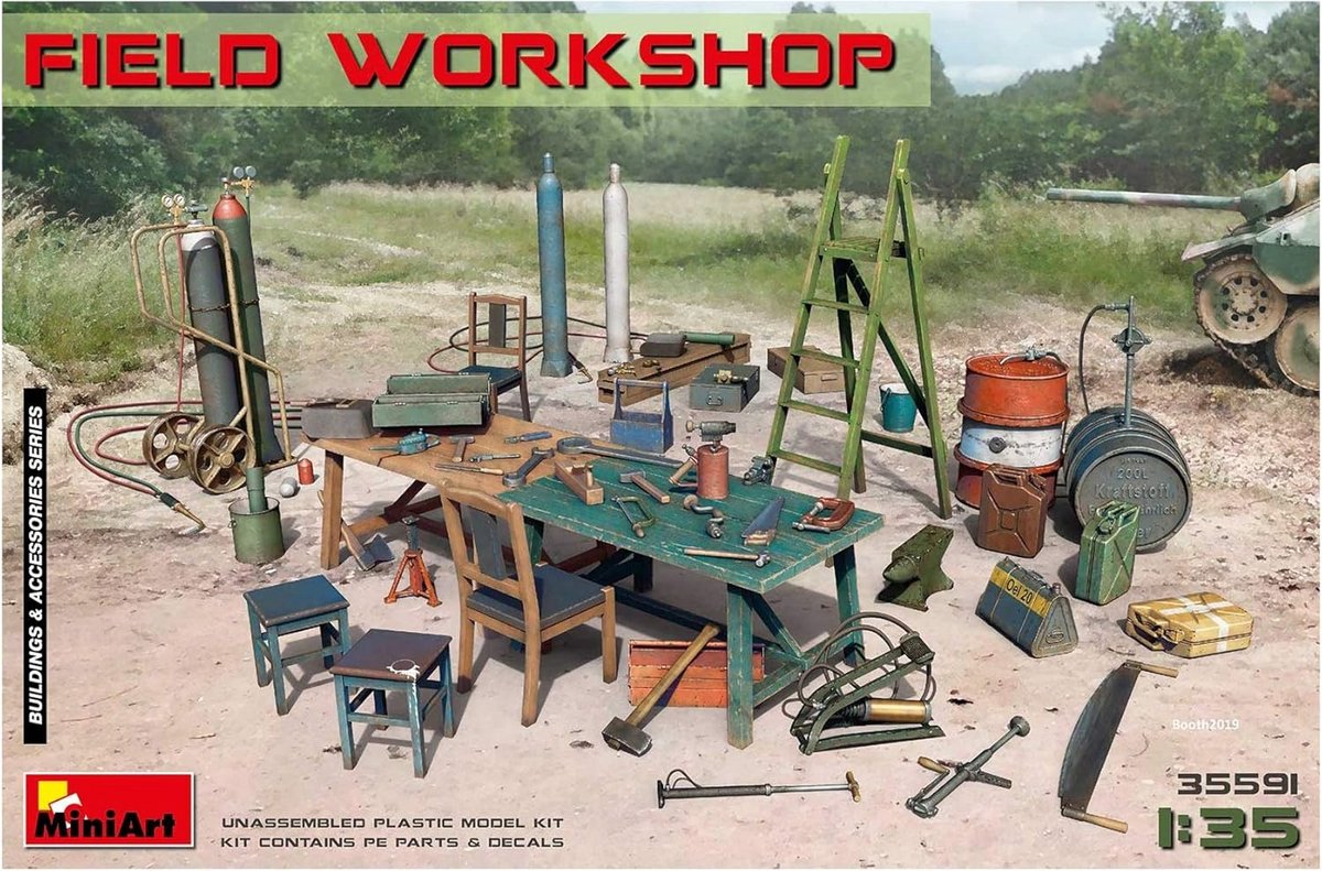 Modelbouw Workshop - Hobby Accessoires - Diorama Bouw - Gedetailleerde Onderdelen - 1:35 Schaal - Grijs
