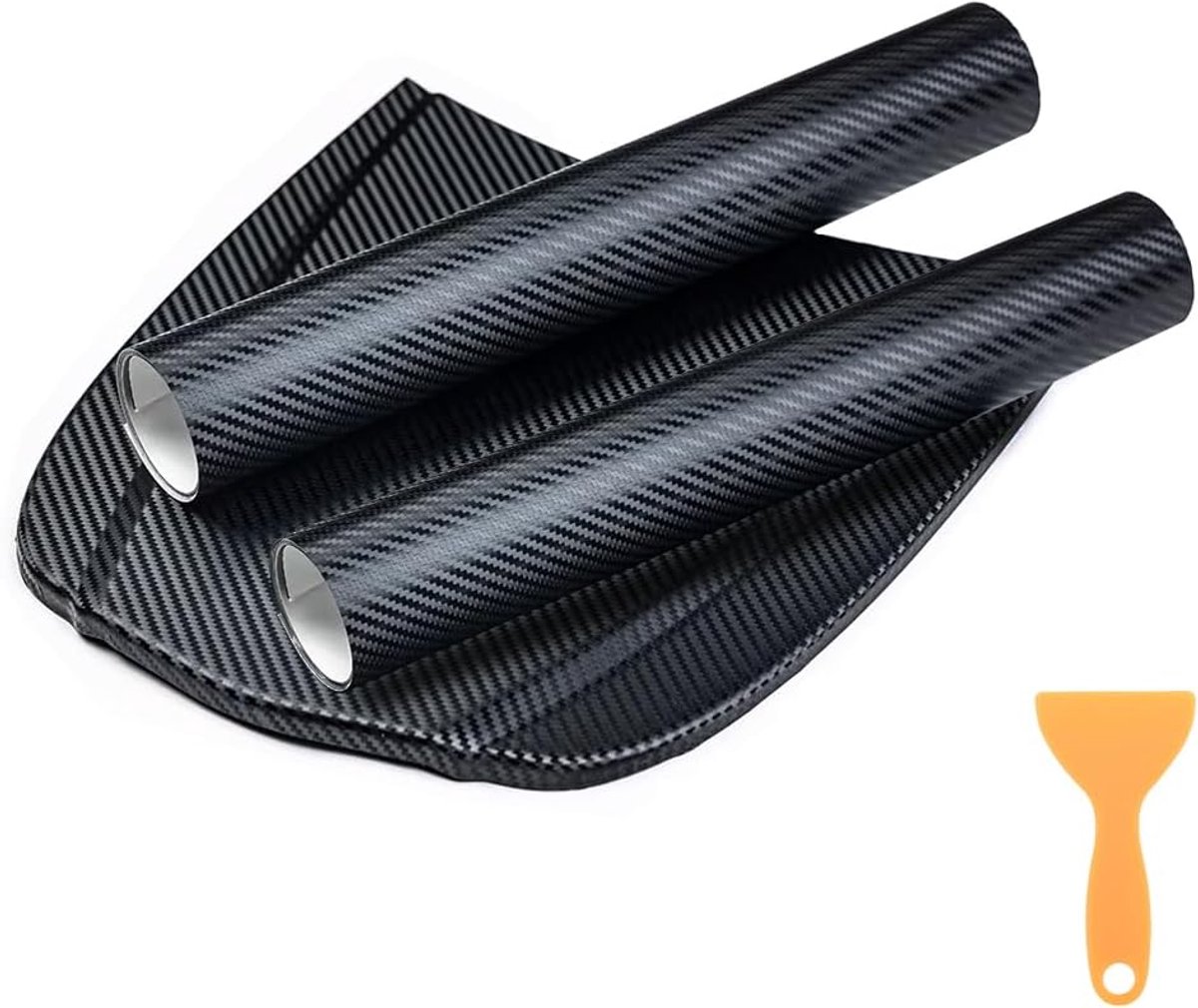 Carbon Vinyl Folie - Sticker Rol - Auto Decoratie - Luchtkanaal Ontwerp - 2 Rollen 30x152c