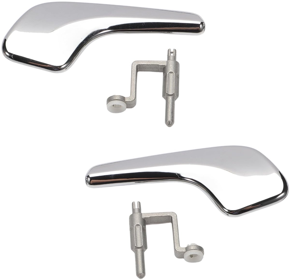 Dailygoods- Deurgrepen Verchroomd ABS-kunststof - Deurgreep Binnen - Deurgreep Corsa D - Deurgreep Zilver - Deurgreep Paar - Inclusief Verchroomde Stang