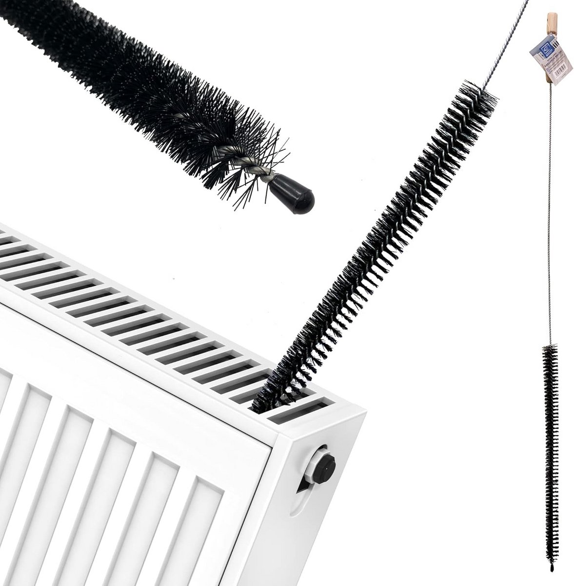 Radiator Borstel - Schoonmaakborstel Lange - Stof Verwijderen - Flexibele Lange Steel - 12