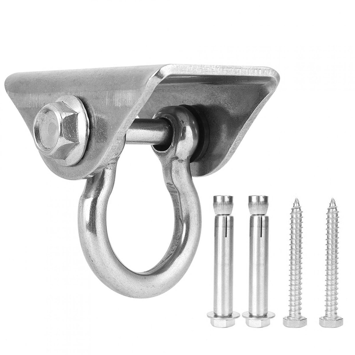 Dailygoods- Schommelhanger Roestvrij Staal - Schommelbevestiging - Heavy Duty - Draagvermogen 450 kg - Multifunctionele Vaste Plaat - Afmetingen 70 x 42 x 52 mm - Schommelhaak