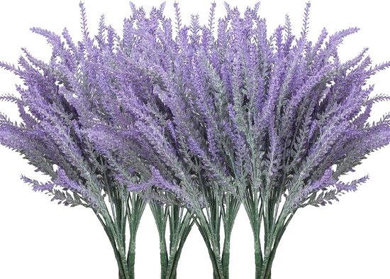 Kunstlavendel Bloemen - Nep Lavendel Planten - Decoratie Buiten - Weerbestendig UV-bestendig - 36 cm - Paars