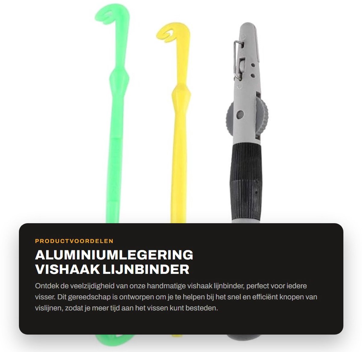 Dailygoods - Aluminiumlegering Vishaak Lijnbinder - Handmatig Gereedschap - Duurzaam en Roestbestendig - Compact Formaat - Voor Vissers - Ideaal voor...