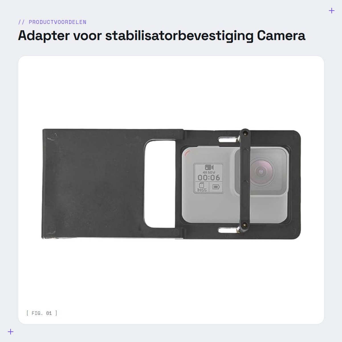 Dailygoods - Adapter voor stabilisatorbevestiging - Camera stabilisatie - Verbeterde foto- en videokwaliteit - Universeel 1/4" schroefgat - Compatibel...