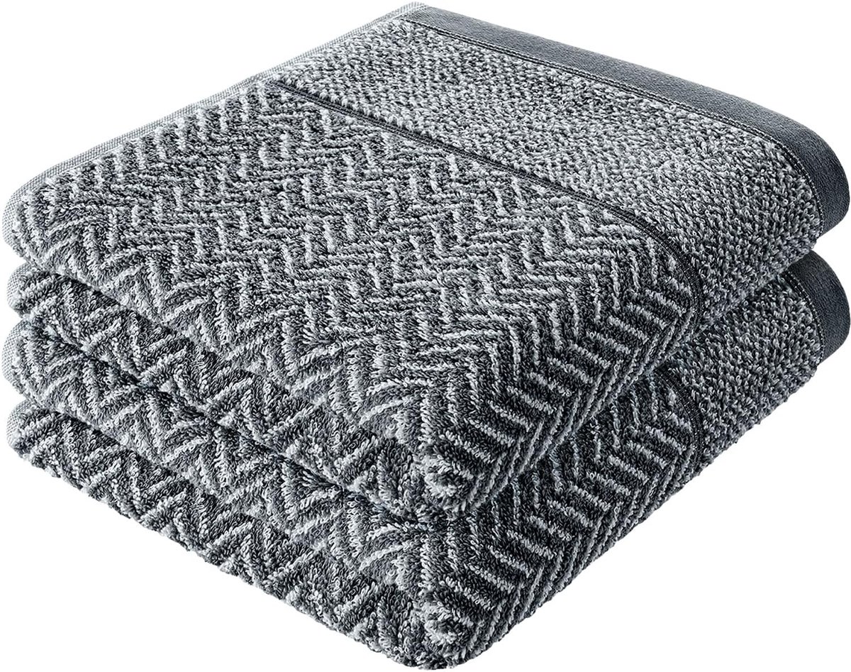 Handdoek en Douchehanddoek Set - Badhanddoeken Set - Badkamer Luxe - Gemaakt in Portugal -