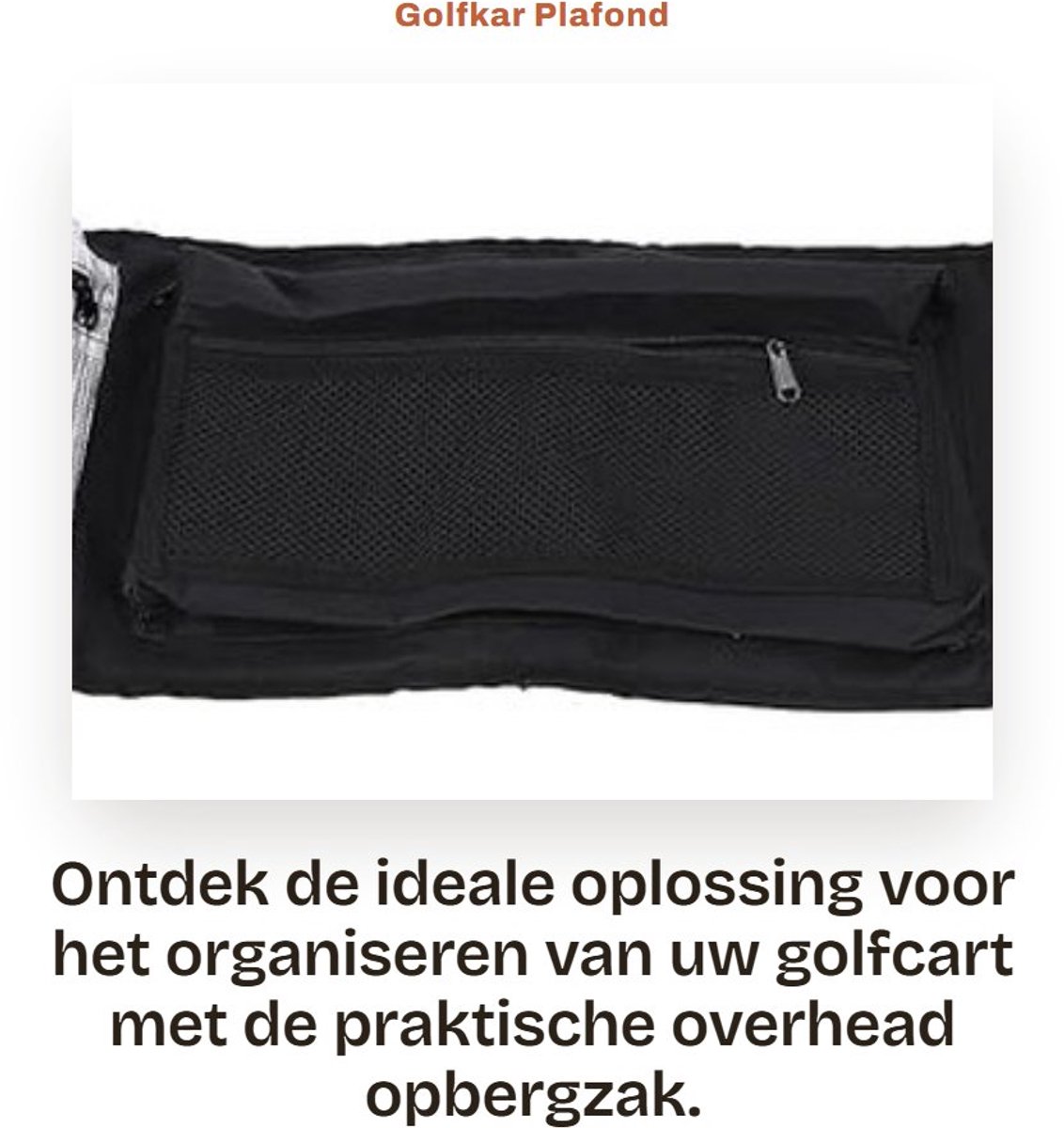 Dailygoods- Golfcart Opbergzak Grote Capaciteit - Hangende Opberger - Opberg Etui - Lichtgewicht - 600D Oxford Stof - Robuuste Haak Ontwerp - Opbergnet