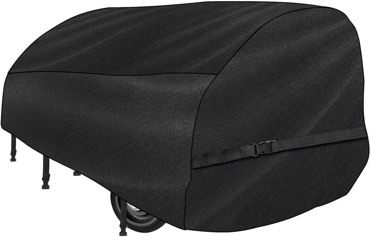 Dailygoods- Houtkloverhoes Waterdicht 420D Oxford - Afdekhoes Houtklover - Weerbescherming - 210x115x100cm - Geschikt voor 15-45 Ton - Zwart