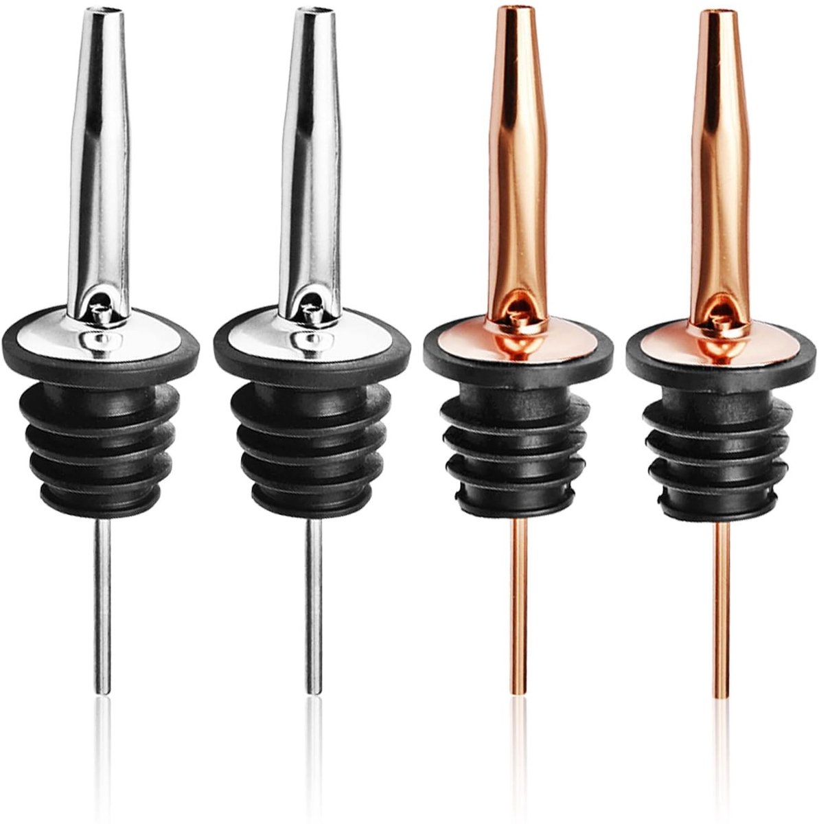 Dailygoods- Wijnflessen - Roestvrij Stalen Dop - 4 Stuks - Afdichtend Effect - Geschikt voor Diverse Wijnen - Duurzaam en Modern - Wijnflesdoppen