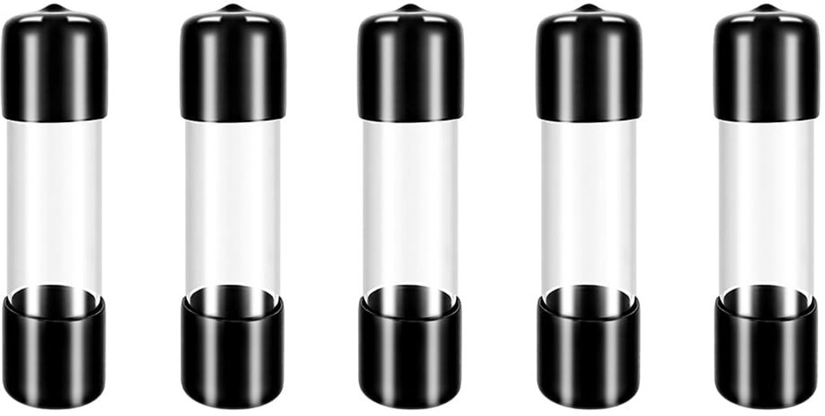 Dailygoods- Opbergbuizen 5 Stuks - Doorzichtige Plastic Buizen - Met Deksel - 10,7 x 3,5 cm - Cilinderbuis voor Opslag - Voor Wierookstokjes/Kralen - Opslagbuis