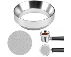 Dailygoods- Koffiedoseerring 51 mm - Magnetische Doseertrechter - Zeefhouder - Aluminium - Espresso Accessoires - Duurzaam en Temperatuurbestendig - Koffiedoseertrechter