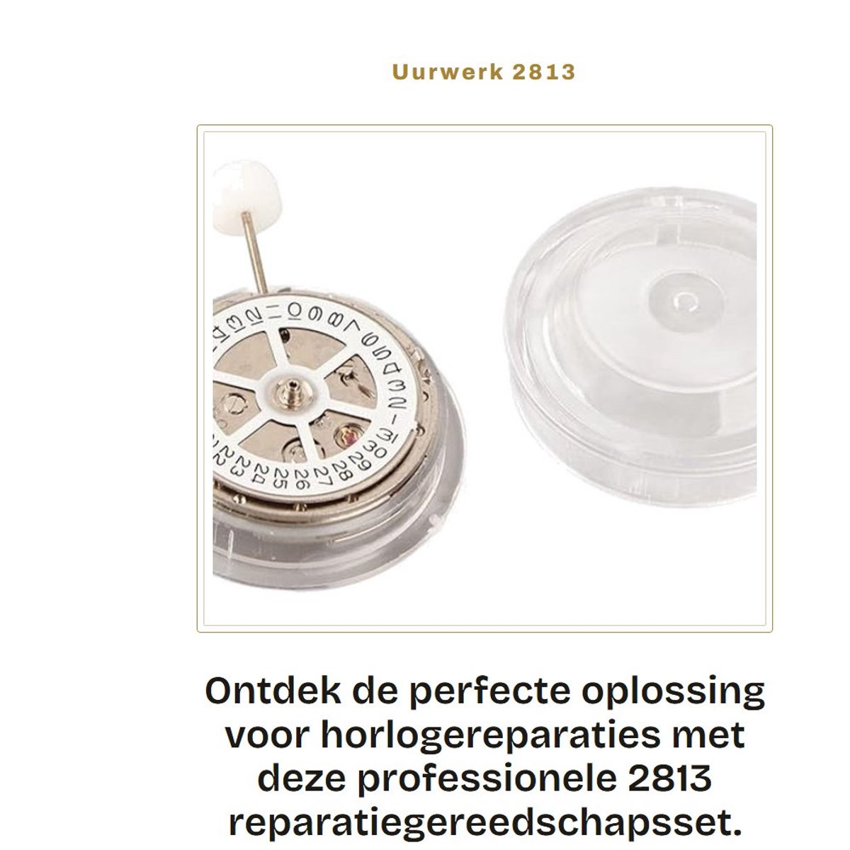 Dailygoods- Uurwerk Professioneel 2813 - Vervangend Onderdeel - Kalenderweergave - Mechanisch - Eenvoudig te Installeren - Betrouwbaar in Gebruik - Horloge