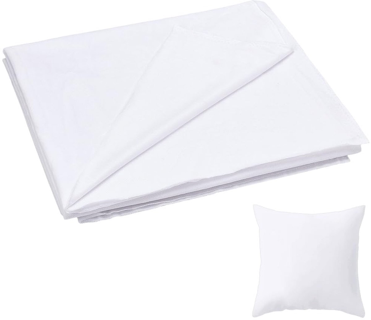 Dailygoods - Polyester Korte Pluche Stof Wit - 2 x 1,84 m voor DIY Knutselen