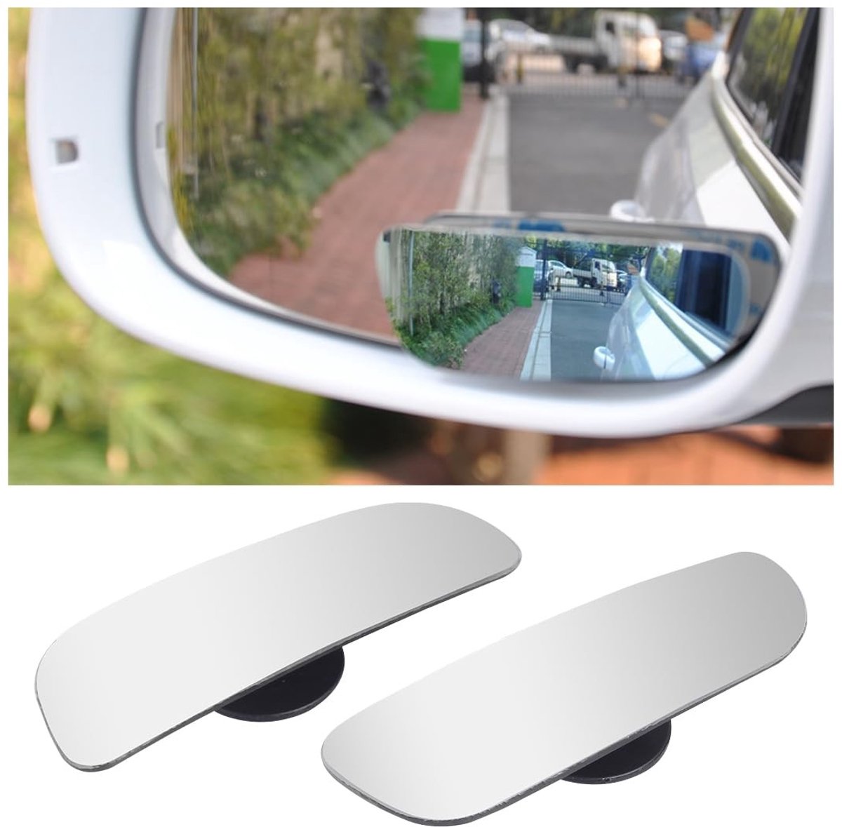 Dailygoods- Dodehoekspiegel HD Glas - Verstelbare Verkeersspiegel - Randloze Achteruitkijkspiegel - Universele Toepassing - 1 Paar - 360° Zichtbaarheid - Auto Spiegel