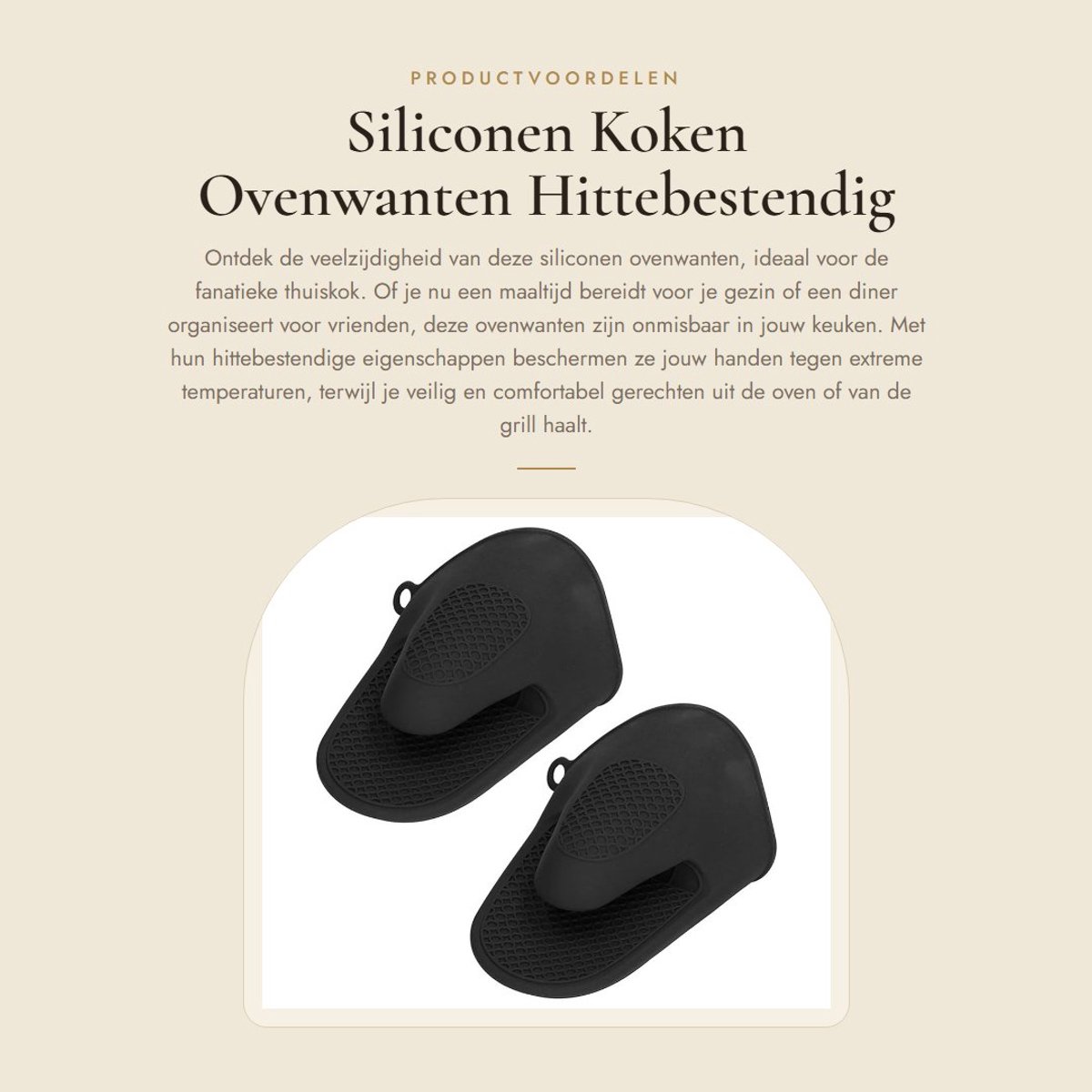 Dailygoods- Ovenwanten 2 Stuks Hittebestendig - Siliconen Ovenwanten - Koken Pinch Mitts - Antislip - Zwart - Duurzaam Materiaal - Pannenlappen