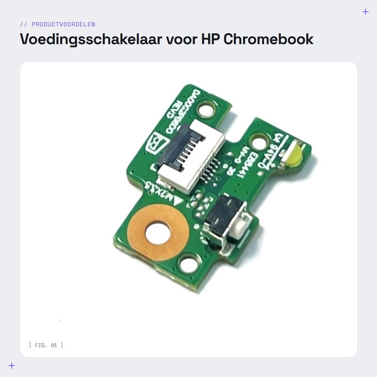 Dailygoods - Voedingsschakelaar voor HP Chromebook Modellen