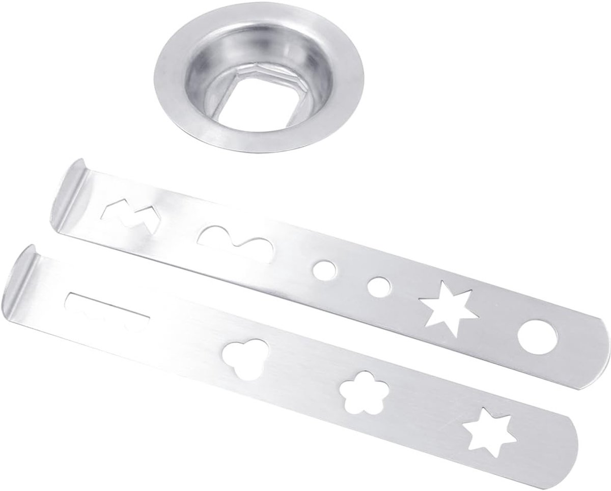 Dailygoods- Vleesmolen Accessoires Roestvrij Staal - Koekjes Vormen Set 8 - Gebakopzetstuk - Handmatige Vleesmolen - Creatieve Gerechten - Inclusief Verbinding - Koekjesvorm