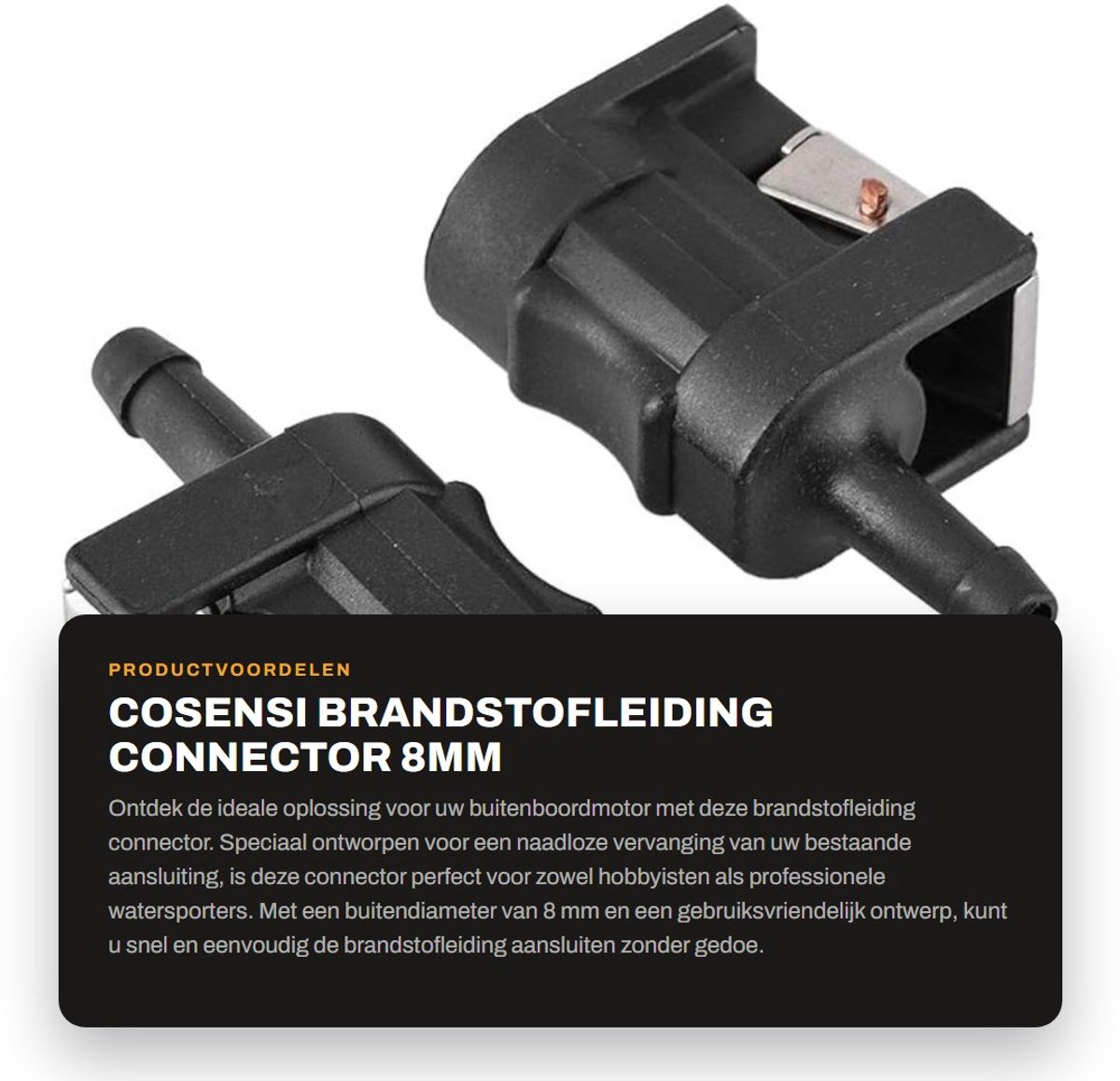 Dailygoods- Brandstofleiding Connector - 2 Stuks - Eenvoudige Installatie - 8mm Buitenboordmotor - Roestbestendig - Duurzaam Materiaal - Brandstofslangaansluiting