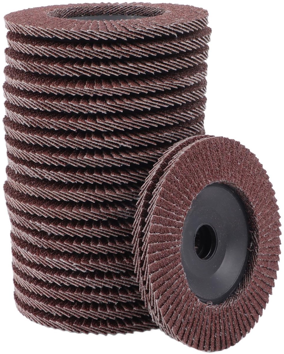 Dailygoods- Schuurpapier Set 20 Stuks - Schuurpapier 100 x 16 mm - Schuurpapier Fijn - Schuurpapier Flap Discs - Schuurpapier Rood - Duurzaam Materiaal - Schuurdiscs