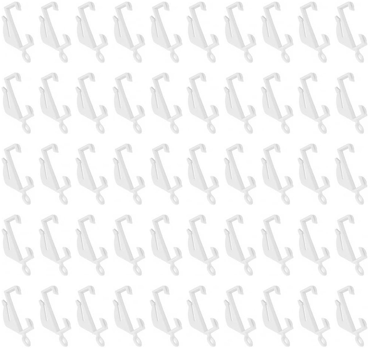 Dailygoods - Kunststof gordijnhaken - Gordijnzweefhaken - Sterk en soepel glijden - Pak va